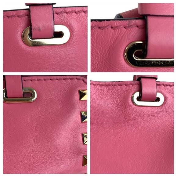 VALENTINO Pink Leather Shoulder Bag - Picture 6 of 10